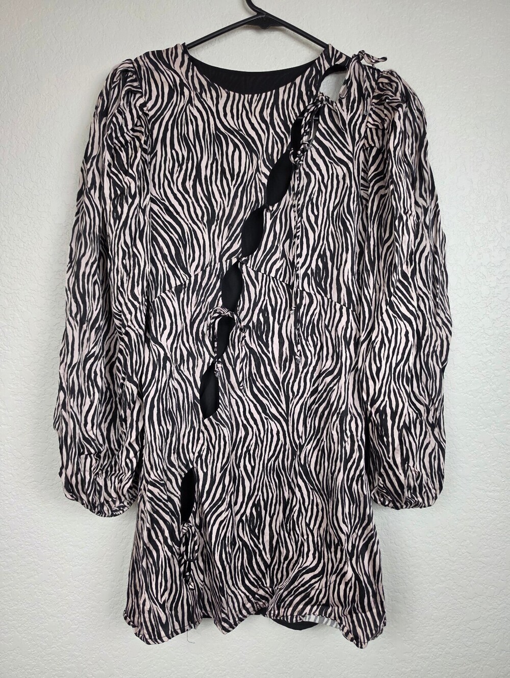 For Love & Lemons Zebra Print Cutout Dress